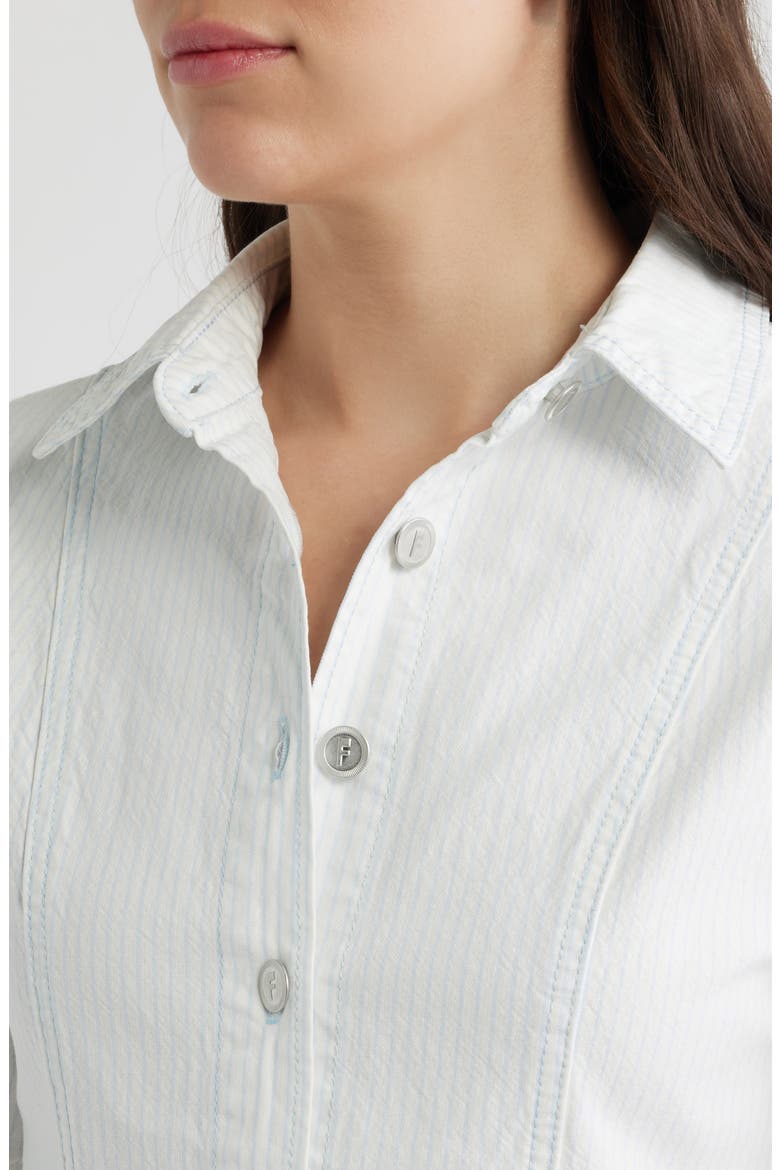 Ellyne Cotton Shirtdress, Alternate, color, CREME