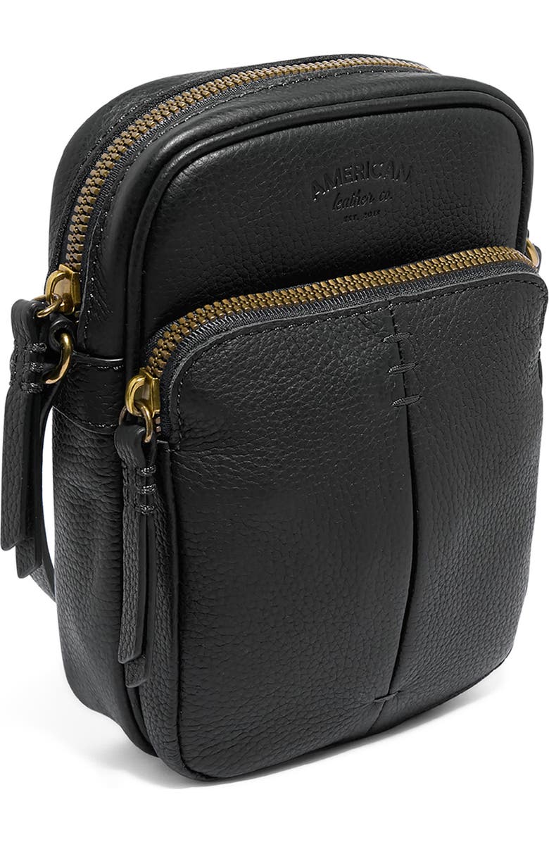 AMERICAN LEATHER CO. Cleveland Mini Crossbody Bag, Alternate, color, Black