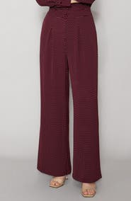 MELLODAY Luxe Crepe Wide Leg Pants