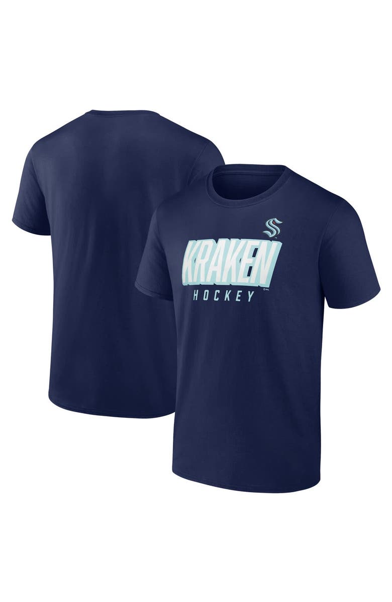 FANATICS Men's Fanatics  Deep Sea Blue Seattle Kraken T-Shirt, Main, color, 
