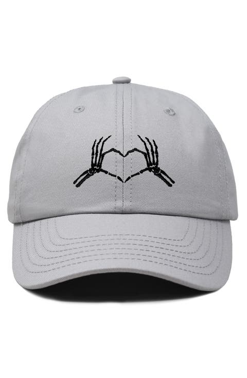 Skeleton Heart Embroidered Dad Hat