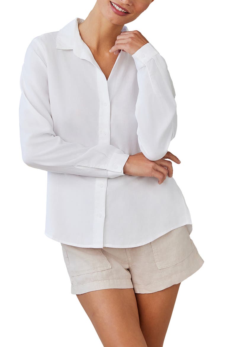 Classic Button-Up Shirt, Main, color, WHITE
