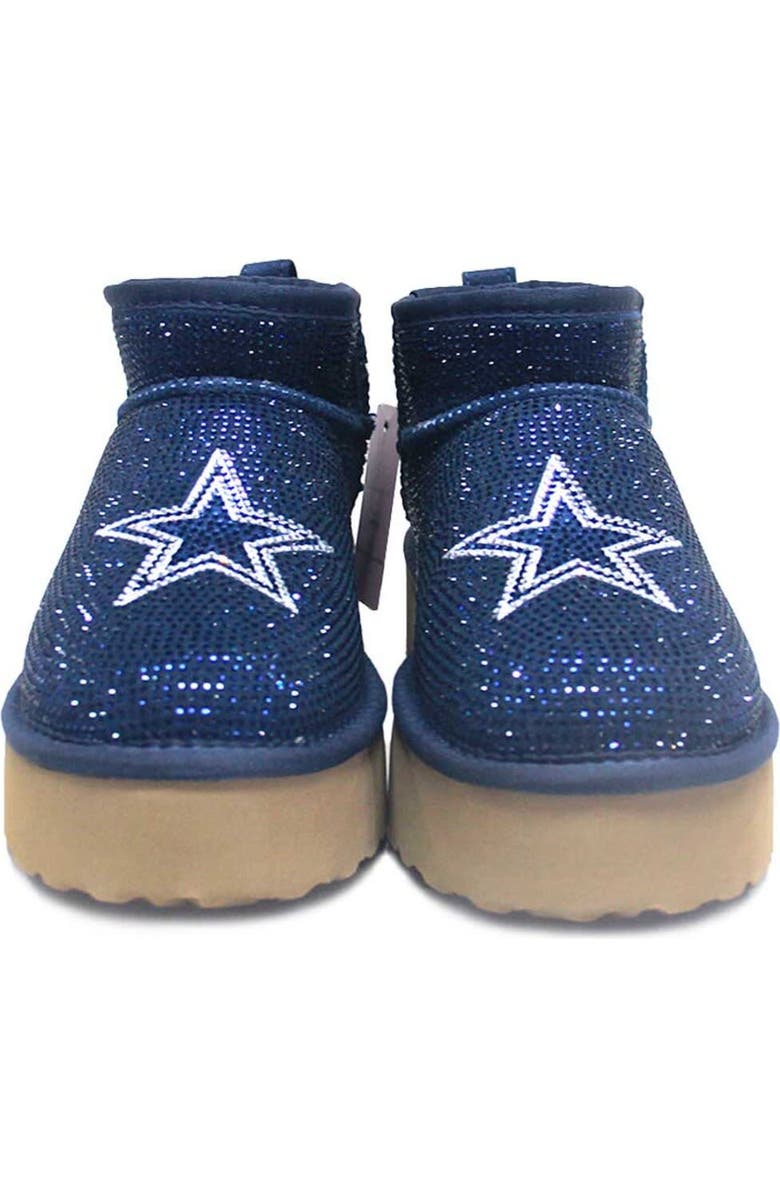CUCE Women's Cuce Navy Dallas Cowboys Crystal Platform Boots, Alternate, color,