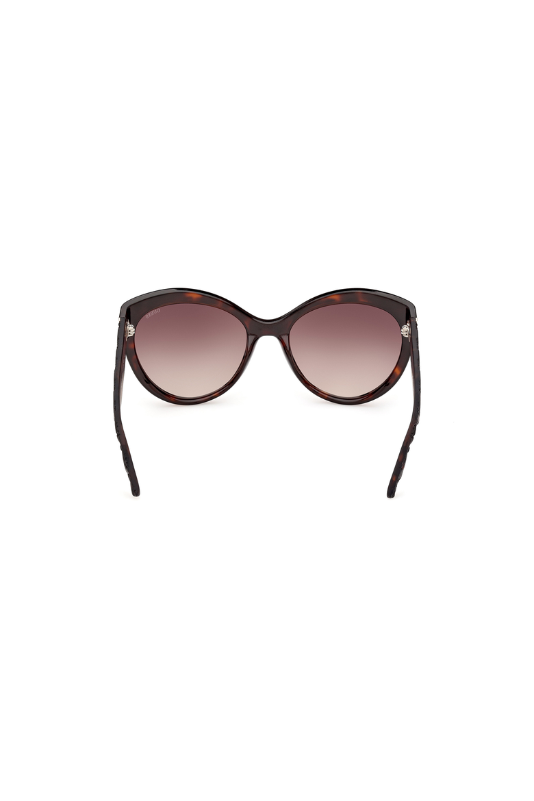Logo Temple Cat Eye Sunglasses, Alternate, color, Dark Havana / Gradient Brown
