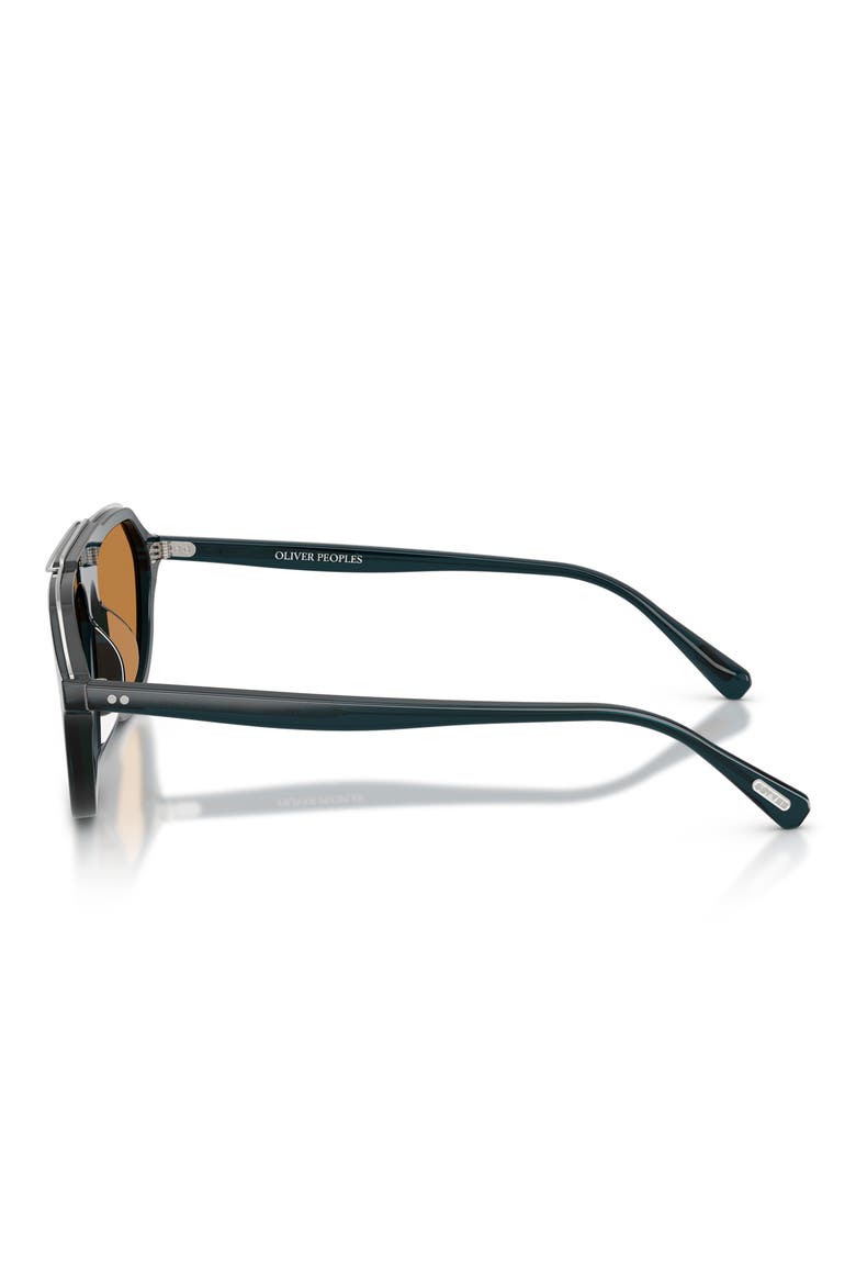 58mm Estin Irregular Sunglasses, Alternate, color, MIDNIGHT TEAL / COGNAC