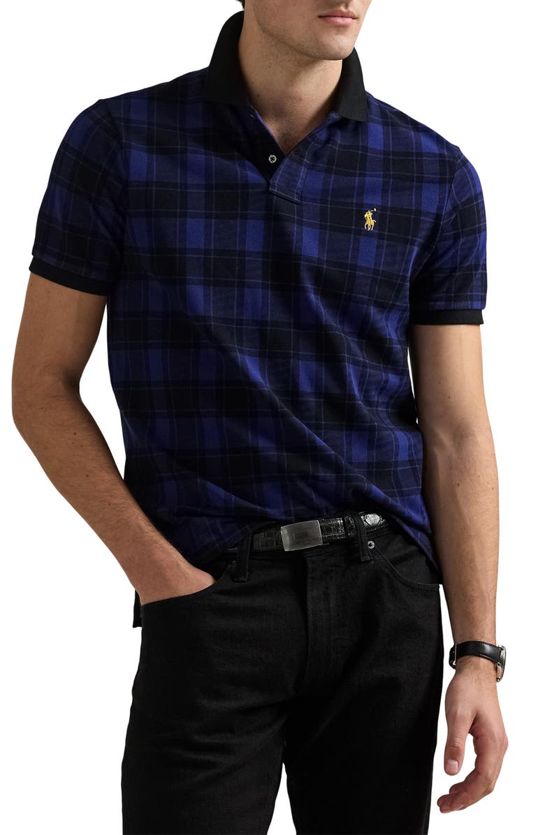 Polo Ralph Lauren Plaid Cotton Piqué Polo, Main, color,
