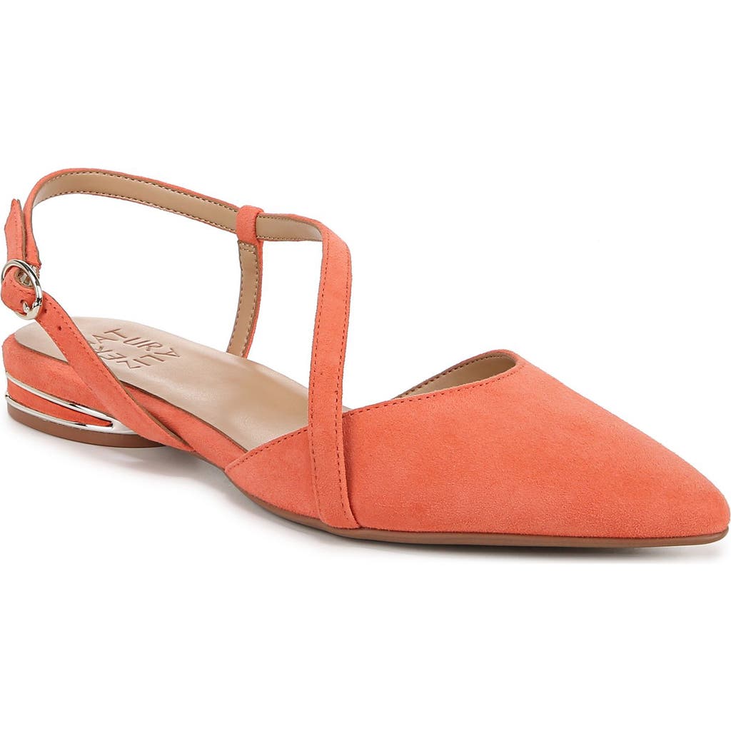 Naturalizer Hawaii Pointed Toe Slingback Flat In Orange