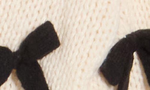 Roffe Accessories Bow Cardigan In Neutral