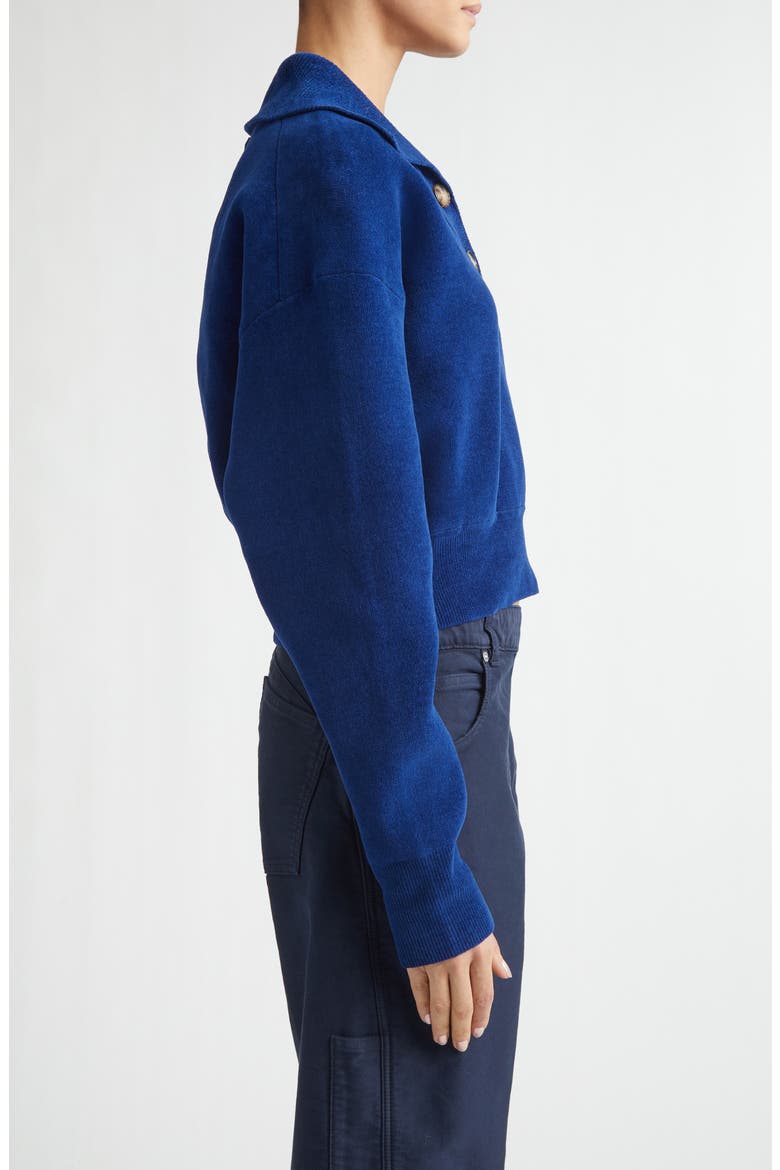 Chenille Polo Sweater, Alternate, color, BRIGHT NAVY