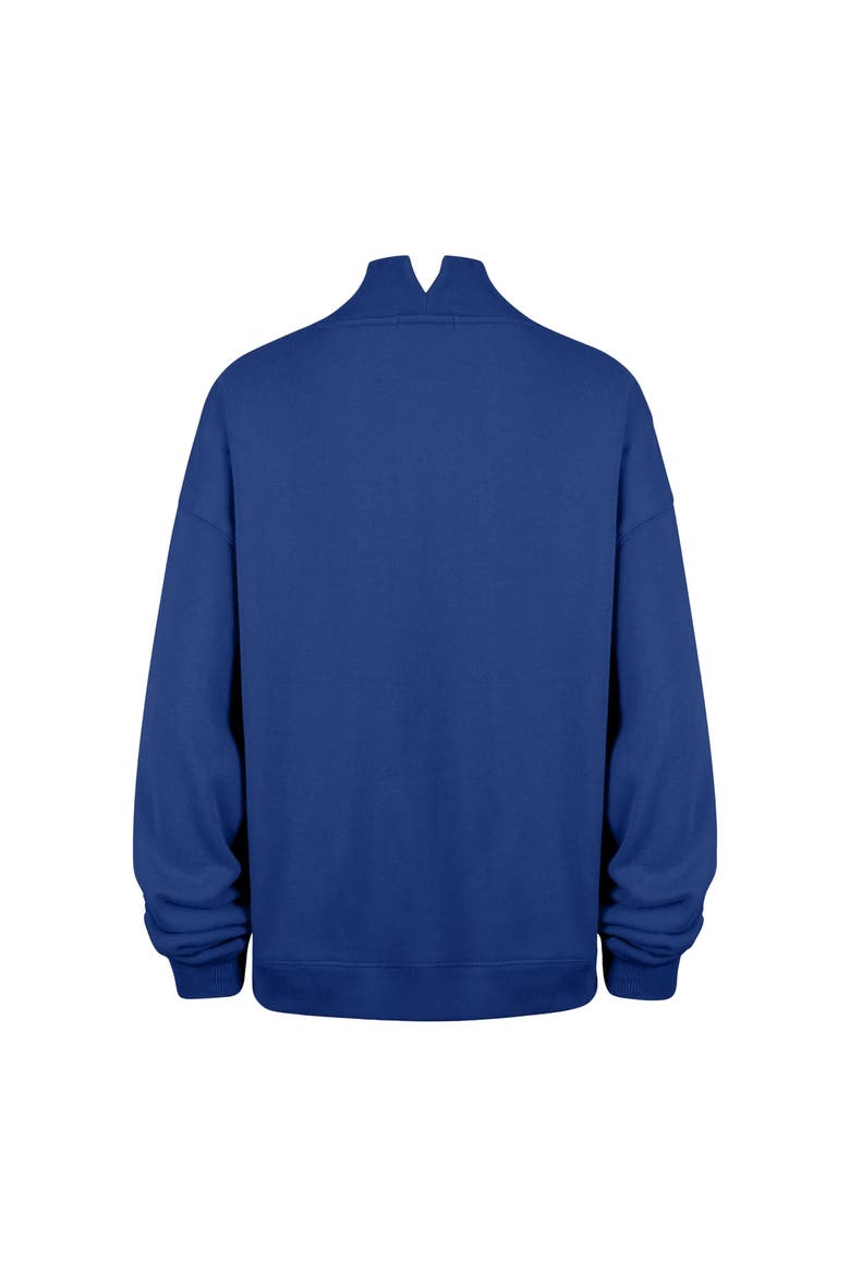 Women's '47 Royal Los Angeles Rams Oversized Vantage Mock Neck Sweatshirt, Alternate, color, Royal