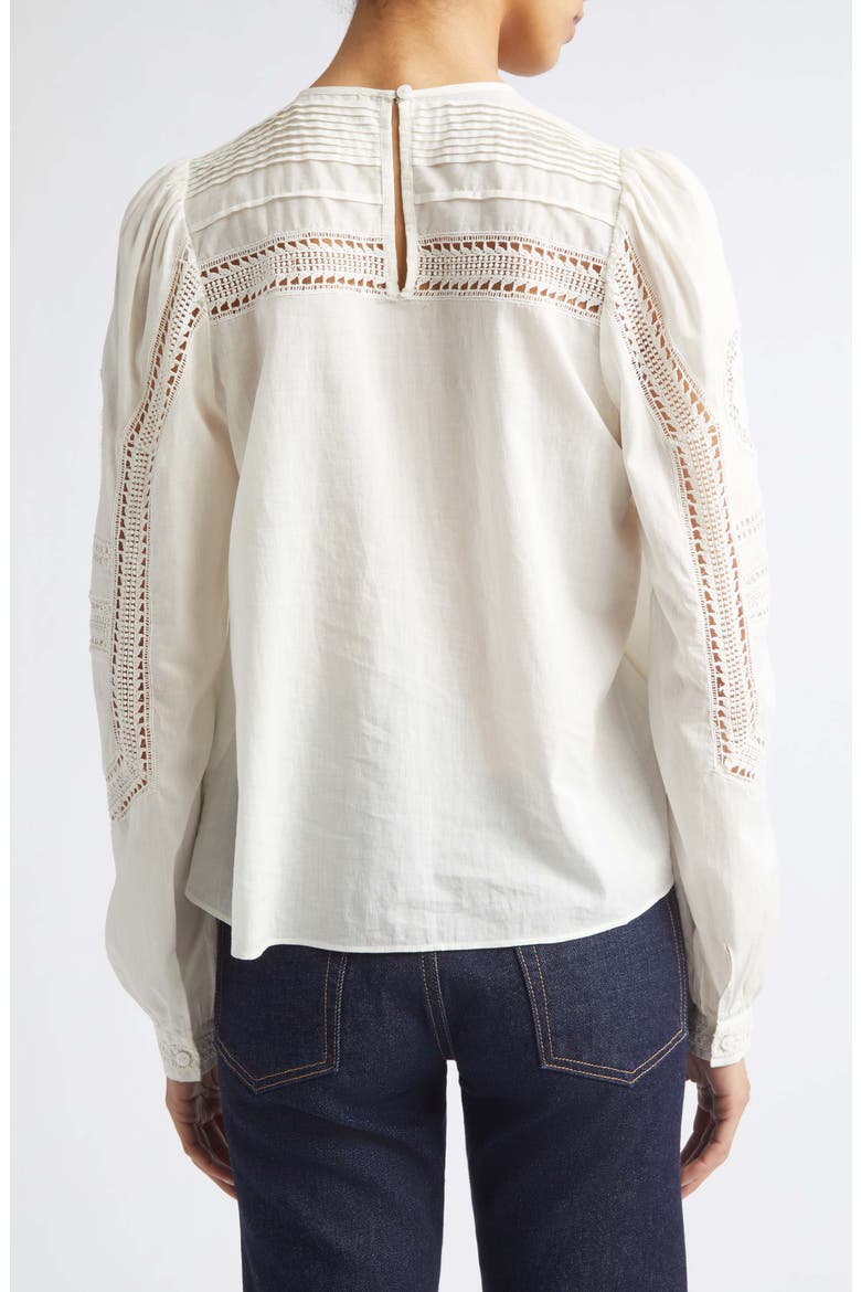 Marlowe Long Sleeve Cotton Top, Alternate, color, PRISTINE