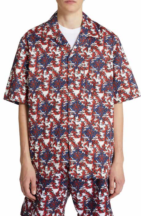 Wood Wood Johan Chateau Stretch Organic Cotton Button-Up Camp Shirt