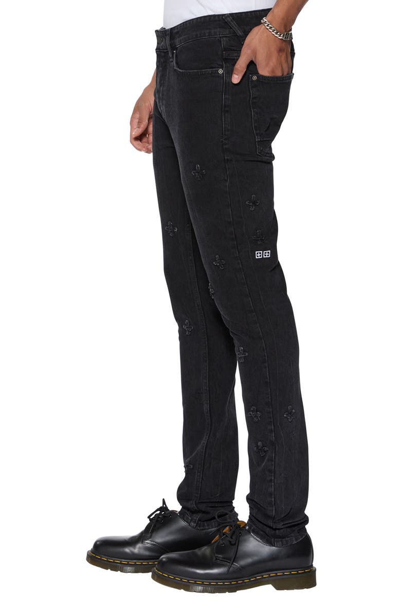 Ksubi Van Winkle Black Marble Kplus Skinny Jeans, Alternate, color, 