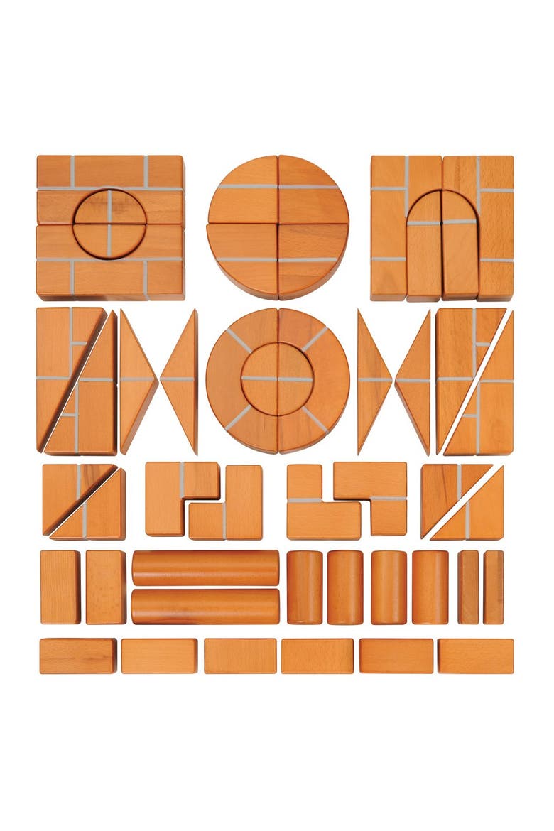 Unit Bricks - 100 Piece Set, Alternate, color, Brown
