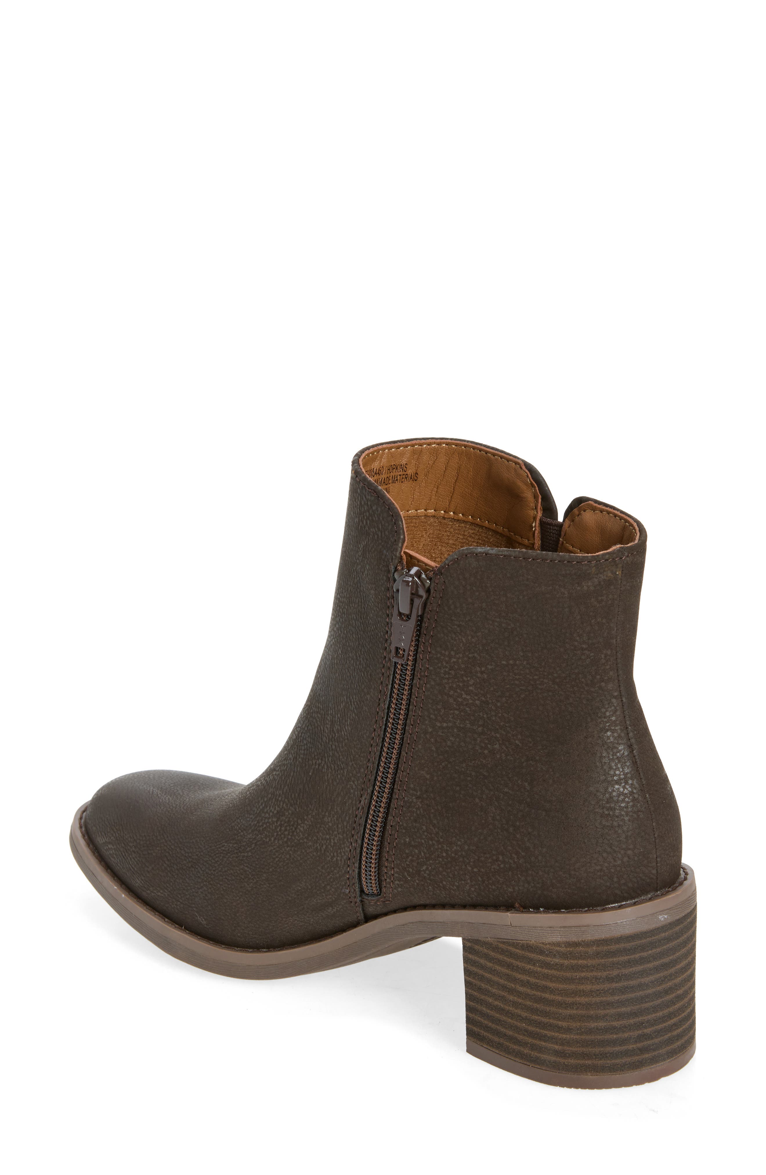 Hopkins Faux Leather Bootie, Alternate, color, DARK BROWN