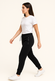 BenBen Womens Ultra Soft Singe Pack Dual Zipper Jogger