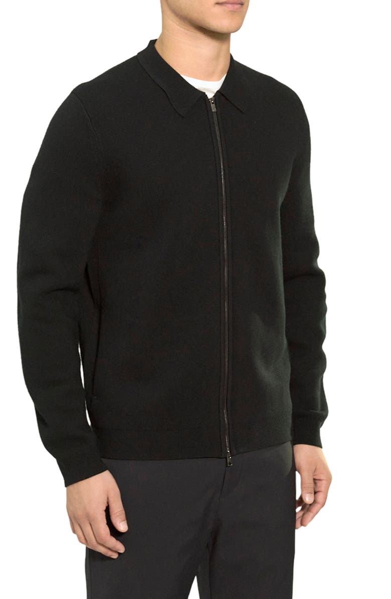 Theory Merino Wool Zip Cardigan, Main, color, 