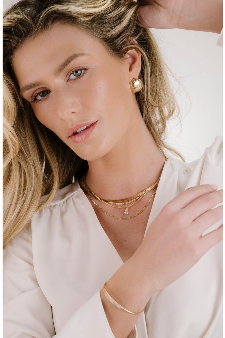 Layered Chain Pendant Necklace, Alternate, color, GOLD