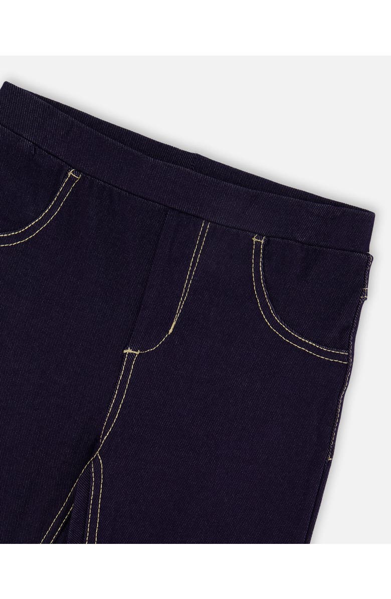 Deux par Deux Elastic Waist Slim Fit Denim Jeggings, Alternate, color, Navy Blue Denim