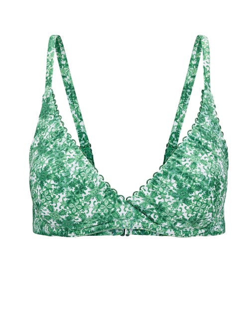 Shop Adore Me Pilar Swimwear Bikini Top In Geo Green