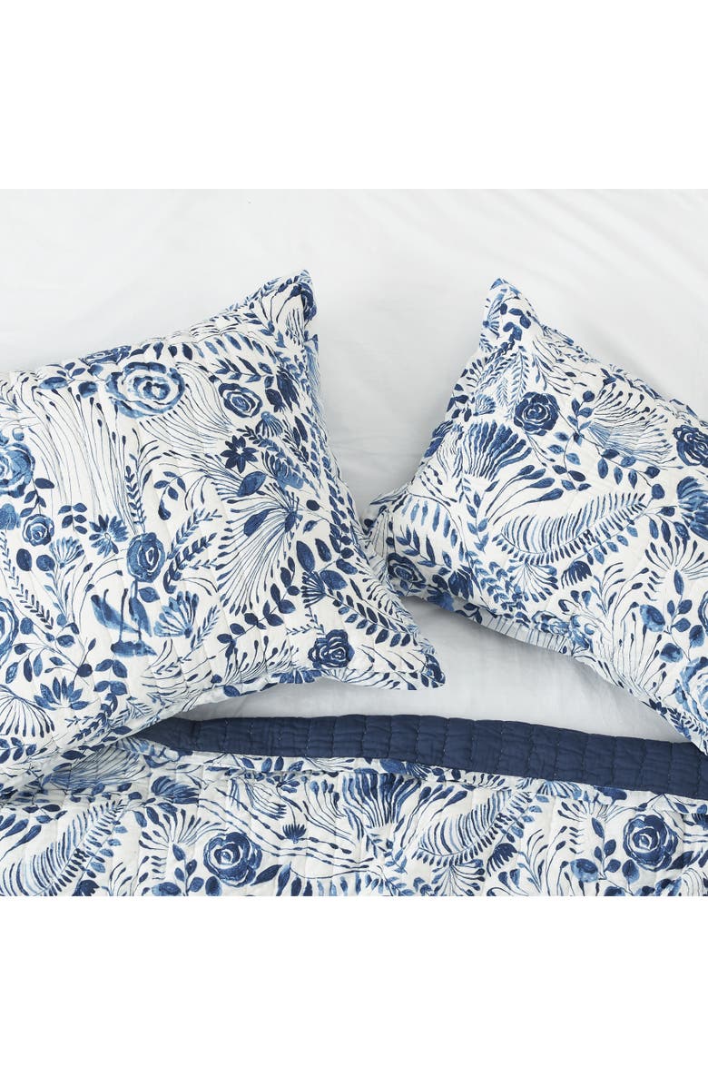 carol & frank 20" x 26" Starla Floral Flowers Decorative Standard Pillow Sham, Alternate, color, Blue