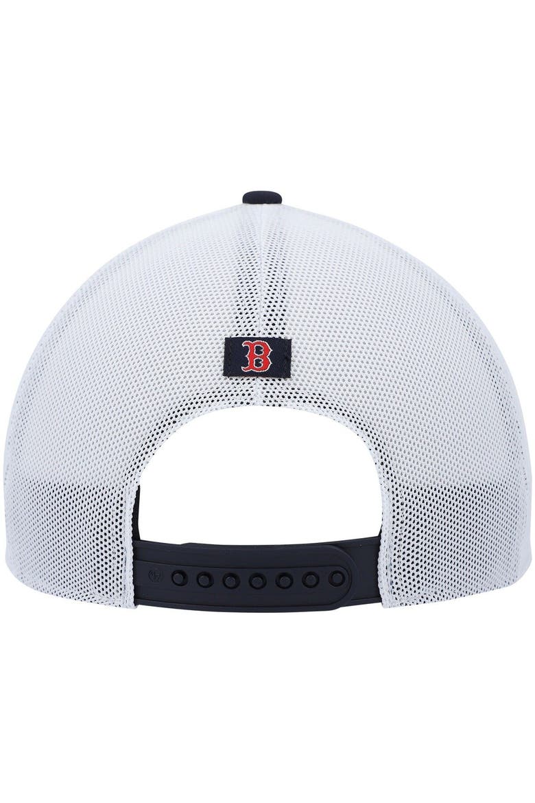 Men's '47 Navy/White Boston Red Sox Flag Fill Trucker Snapback Hat, Alternate, color, Navy