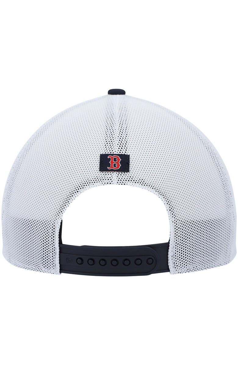 '47 Men's '47 Navy/White Boston Red Sox Flag Fill Trucker Snapback Hat, Alternate, color,