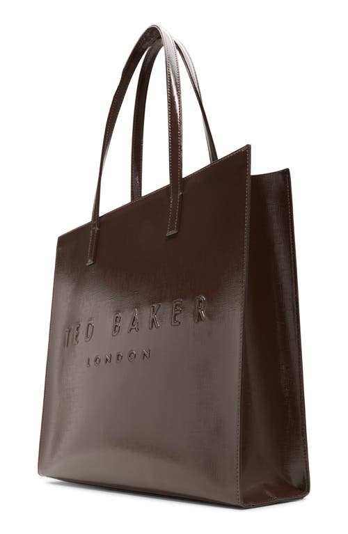 Ted Baker London Soocon Faux Leather Tote In Brown