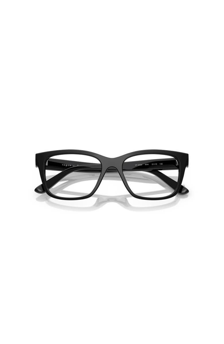 Vogue Eyewear 49mm Rectangle optical glasses, Alternate, color, Black