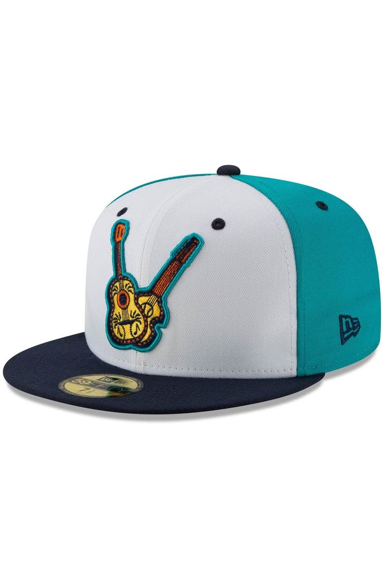New Era Men's New Era White/Navy Vihuelas de Nashville Copa de la Diversion 59FIFTY Fitted Hat, Alternate, color,