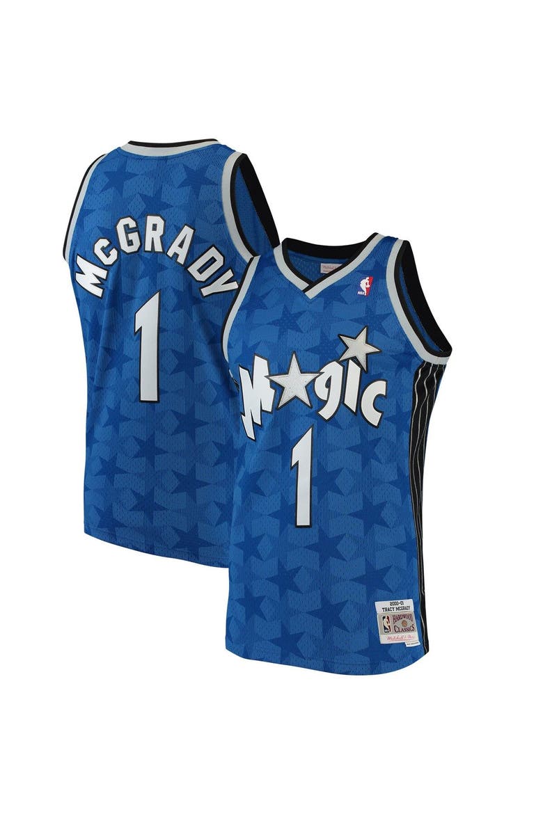 Men's Mitchell & Ness Tracy McGrady Blue Orlando Magic 2000-01 Hardwood Classics Swingman Jersey, Alternate, color, Blue