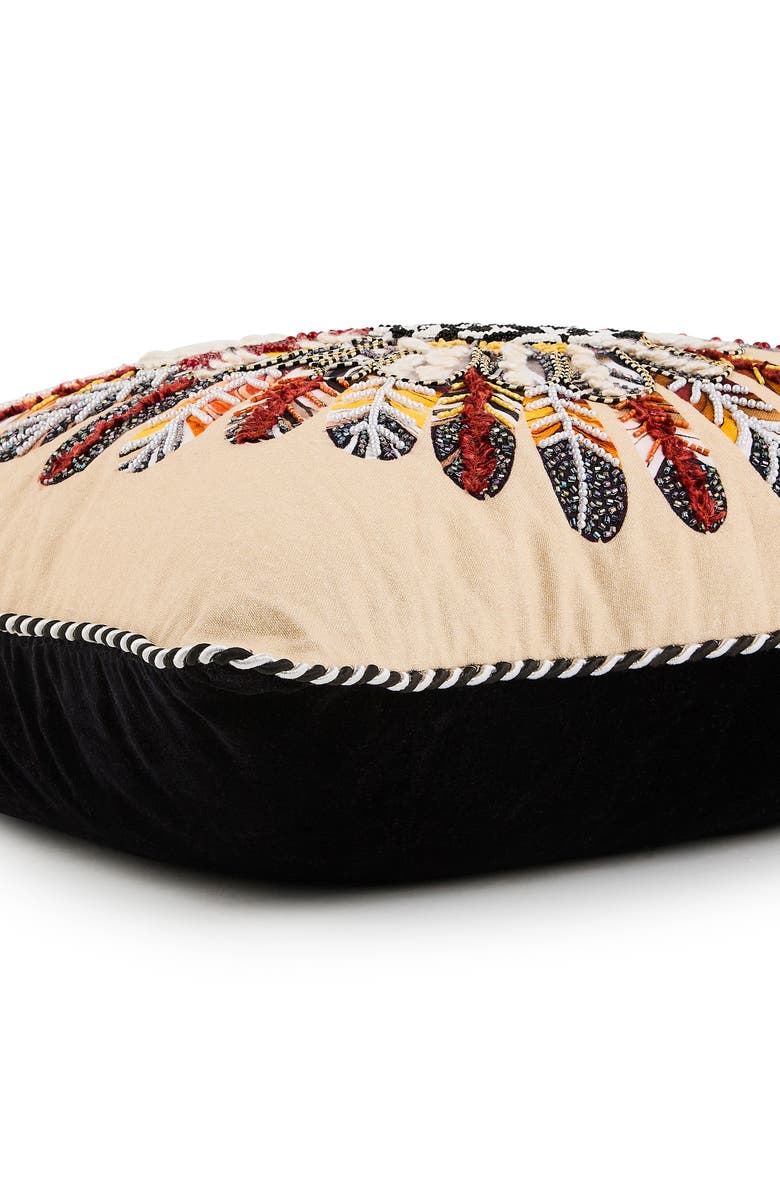 MACKENZIE CHILDS Checked Turkey Throw Pillow, Alternate, color, Beige