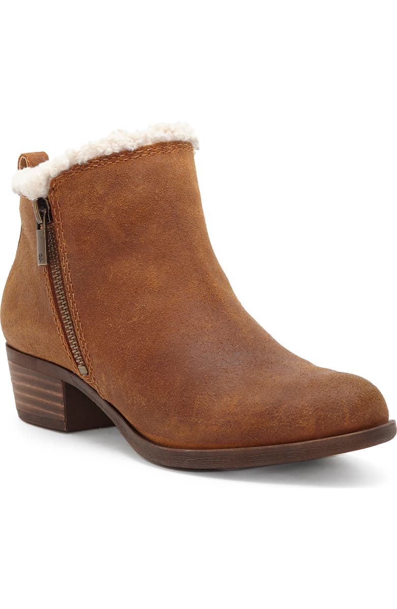 Lucky Brand Basel Waterproof Faux Fur Lining Bootie, Main, color,