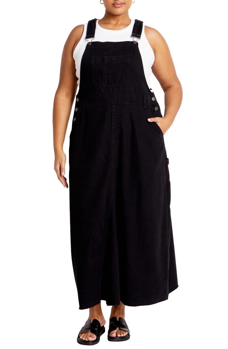 City Chic Pinafore Maxi Dress, Main, color,