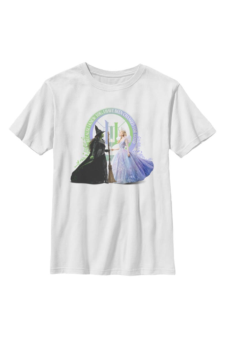 Boy's Wicked For Good Elphaba and Glinda I Have Been Changed  Graphic T-Shirt, Main, color, White