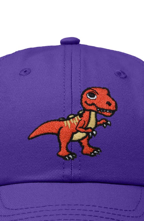 Dalix T-rex Embroidered Casual Cap In Purple