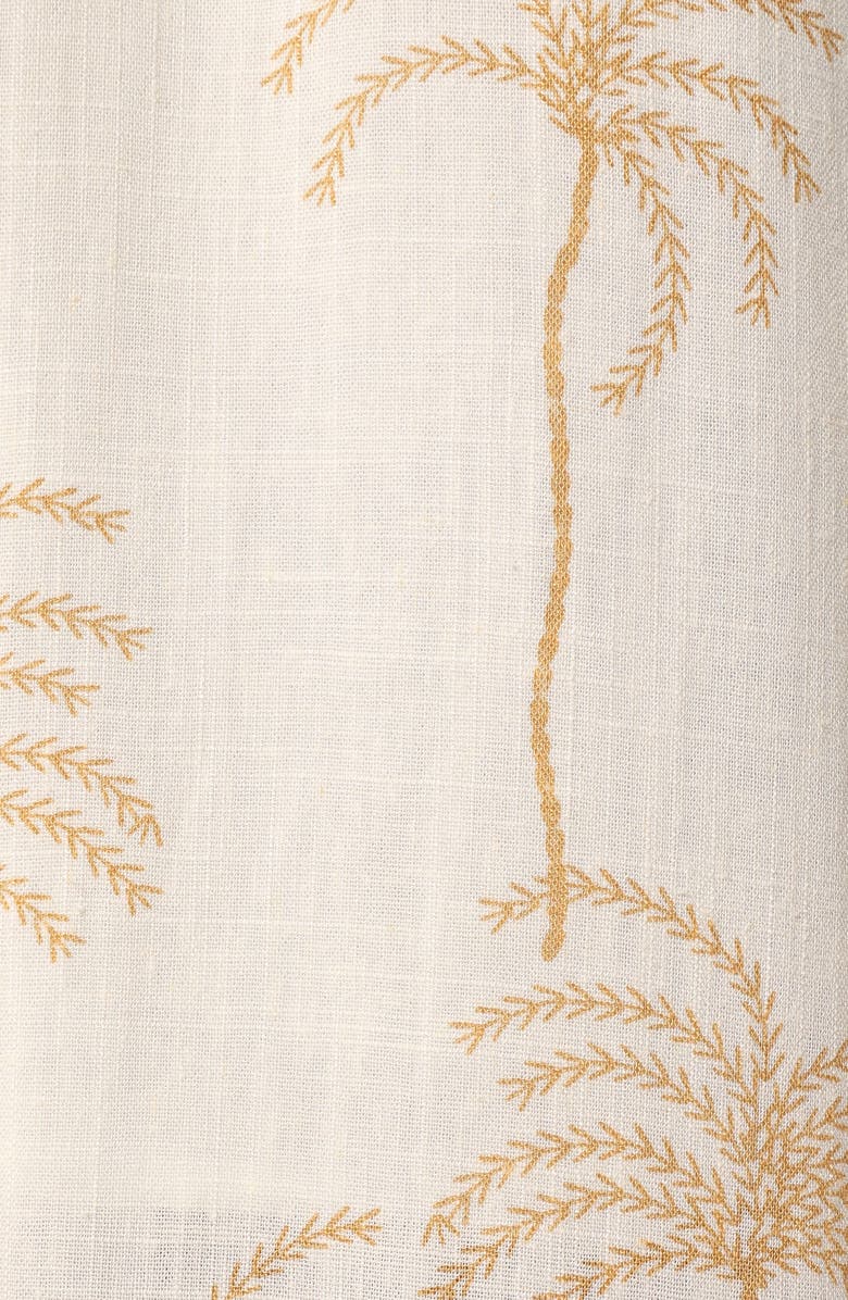 Petal & Pup Granger Palm Print Halter Dress, Alternate, color, White Print