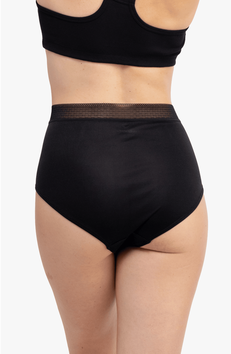 Uwila Warrior High Waisted Soft Silk Briefs, Alternate, color, Tap Shoe Black