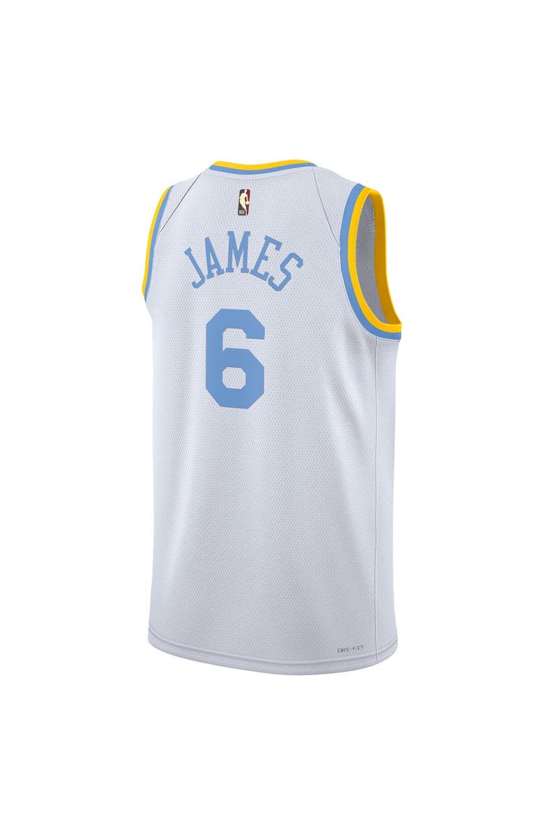Nike Men's Nike LeBron James White Los Angeles Lakers Swingman Jersey - Classic Edition, Alternate, color,