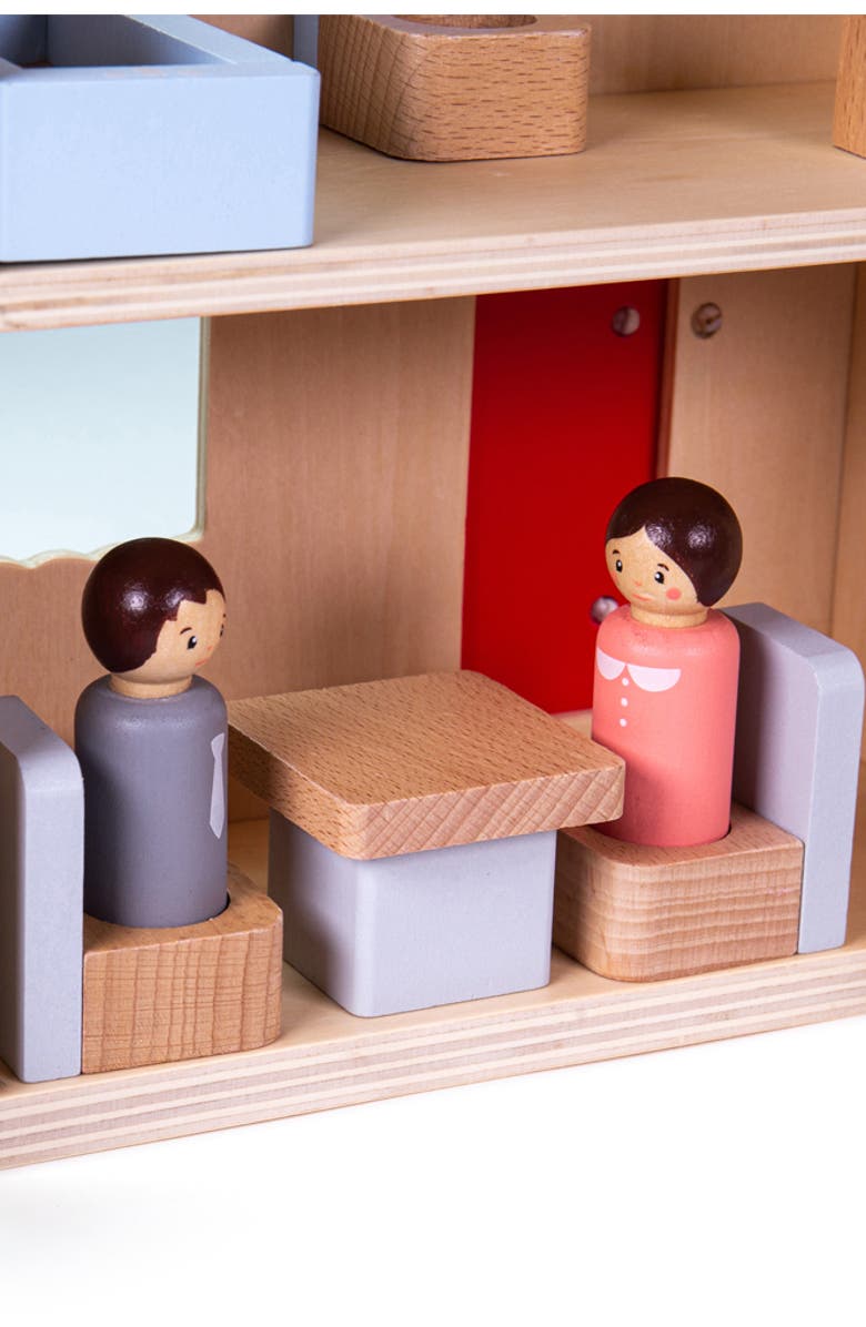 Bigjigs Toys Folding Dolls House Set, Alternate, color, 