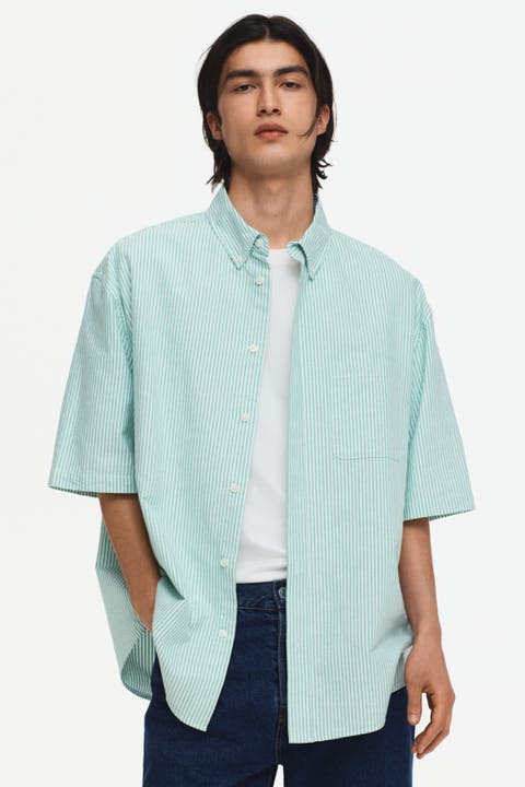 Relaxed-fit short-sleeved oxford shirt