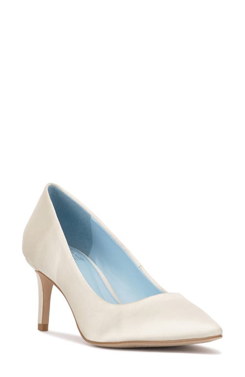 Vince Camuto Kehlia Pointed Toe Pump In Milk Satin