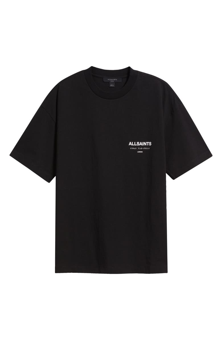 AllSaints Underground Etta Cotton Graphic T-Shirt, Alternate, color, Black