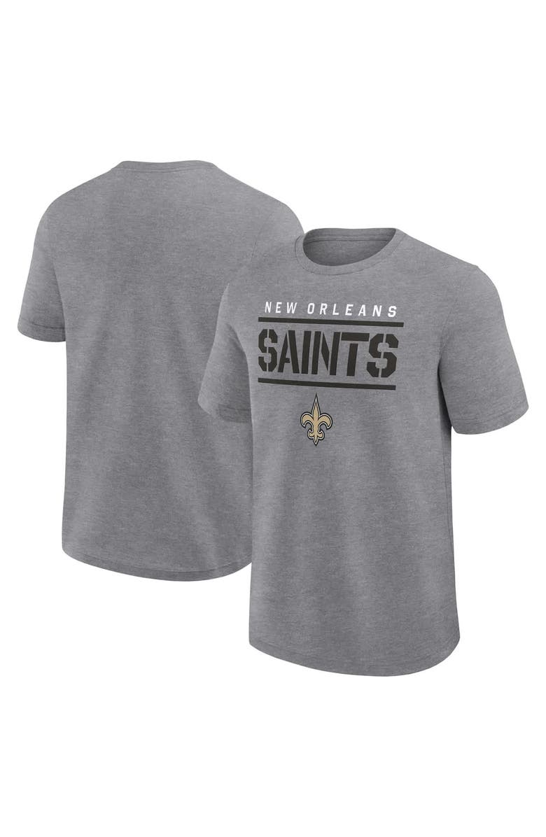 FANATICS Men's Fanatics Heather Gray New Orleans Saints Big & Tall Top Notch T-Shirt, Alternate, color, Heather Gray