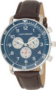 Lucky Brand Round Analog Faux Leather Strap Watch, 45mm x 52mm