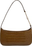 TOM FORD Small Arc Croc Embossed Leather Shoulder Bag