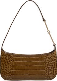 TOM FORD Small Arc Croc Embossed Leather Shoulder Bag