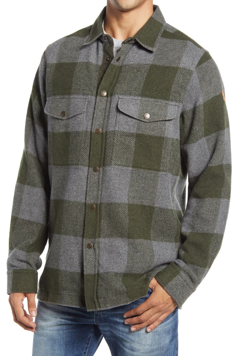 Canada Buffalo Check Snap Front Shirt, Alternate, color, DEEP FOREST