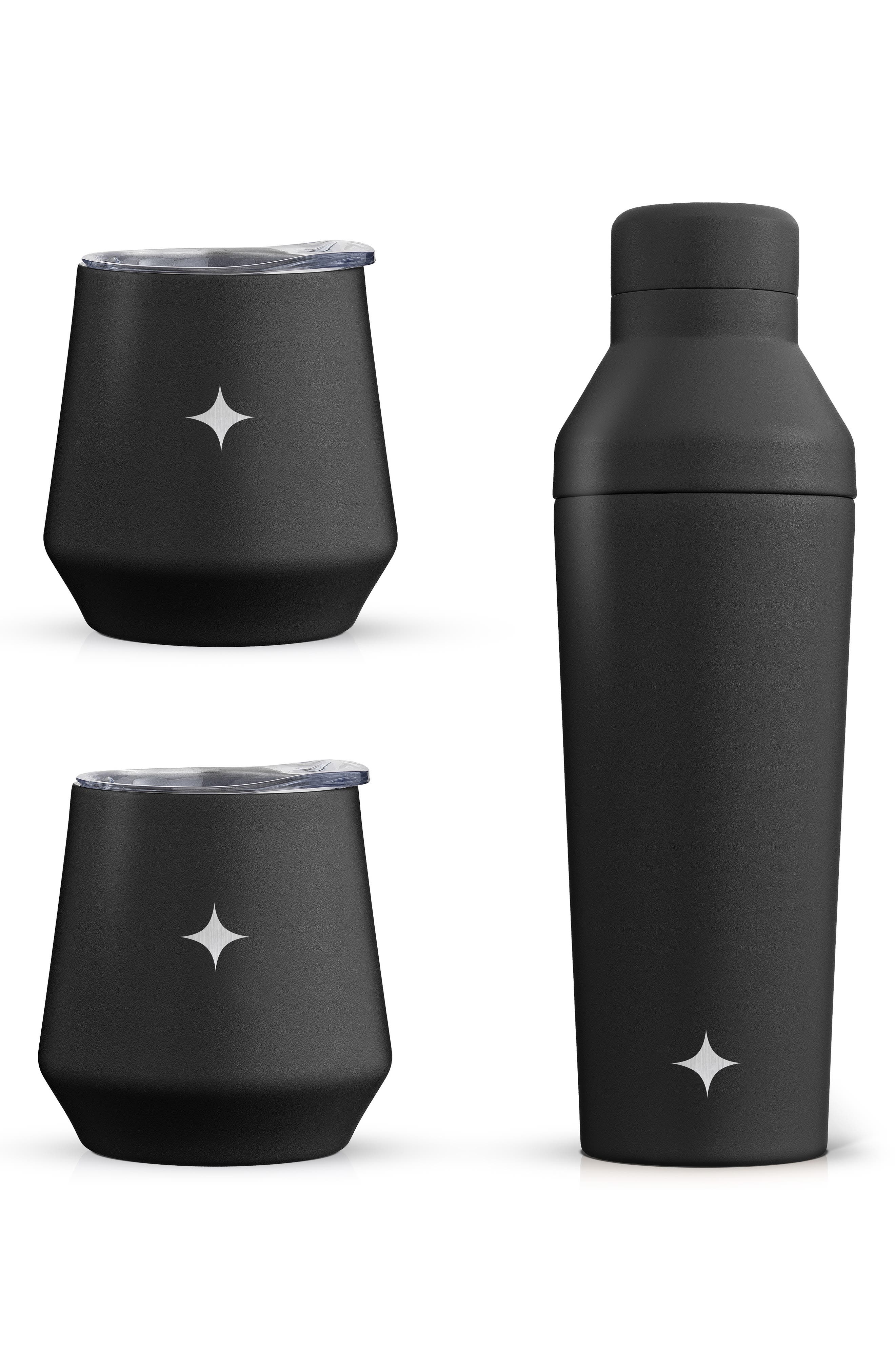 JoyJolt Stainless Steel Cocktail Shaker & Travel Cup Set