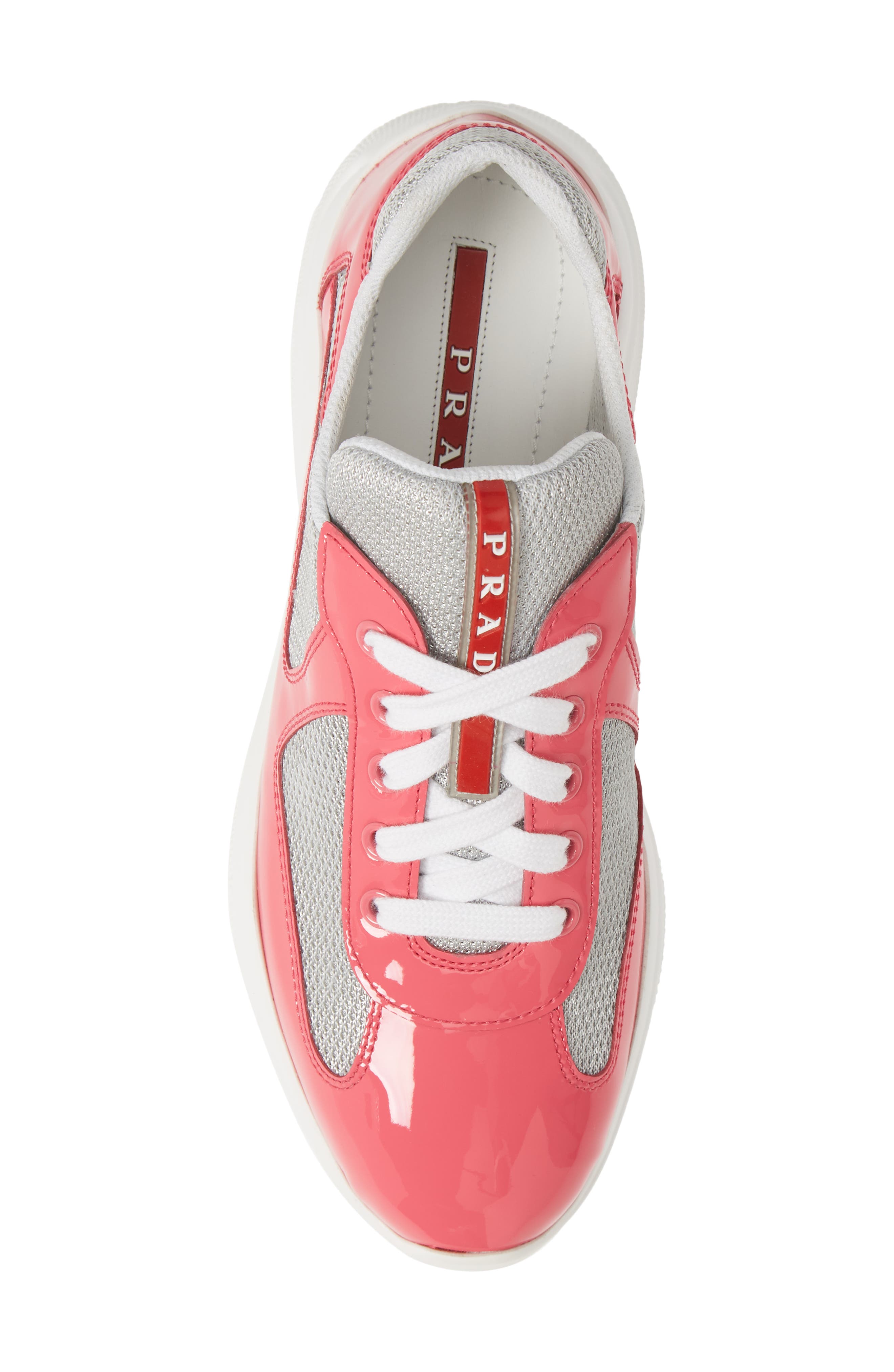 Prada Logo Low Top Sneaker, Alternate, color, 